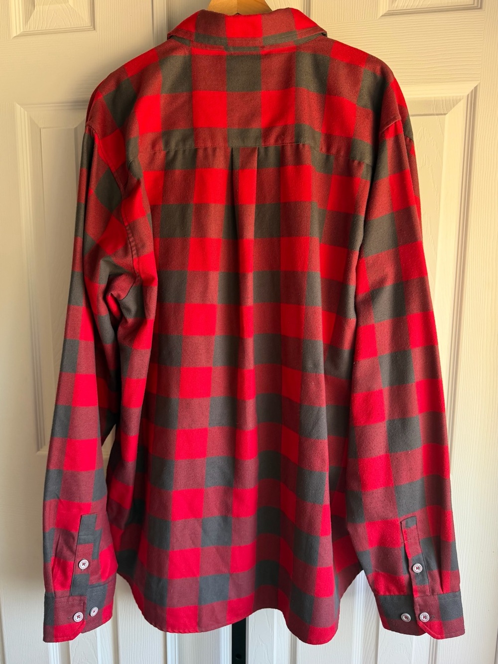 Dixxon 50/50 Flannel LT Men’s Nib Shirt 
Red and Grey Plaid Size: XXL - Picture 3 of 8